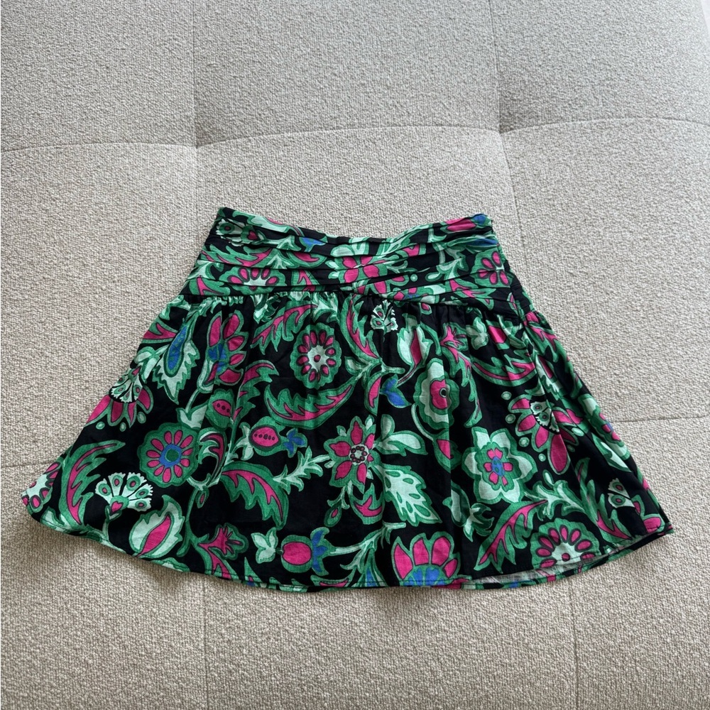 NEW WITH TAGS ZARA LINEN BLEND FLORAL MINI SKIRT